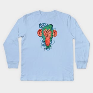 Waltzy the Pissed Chimpanzee Kids Long Sleeve T-Shirt